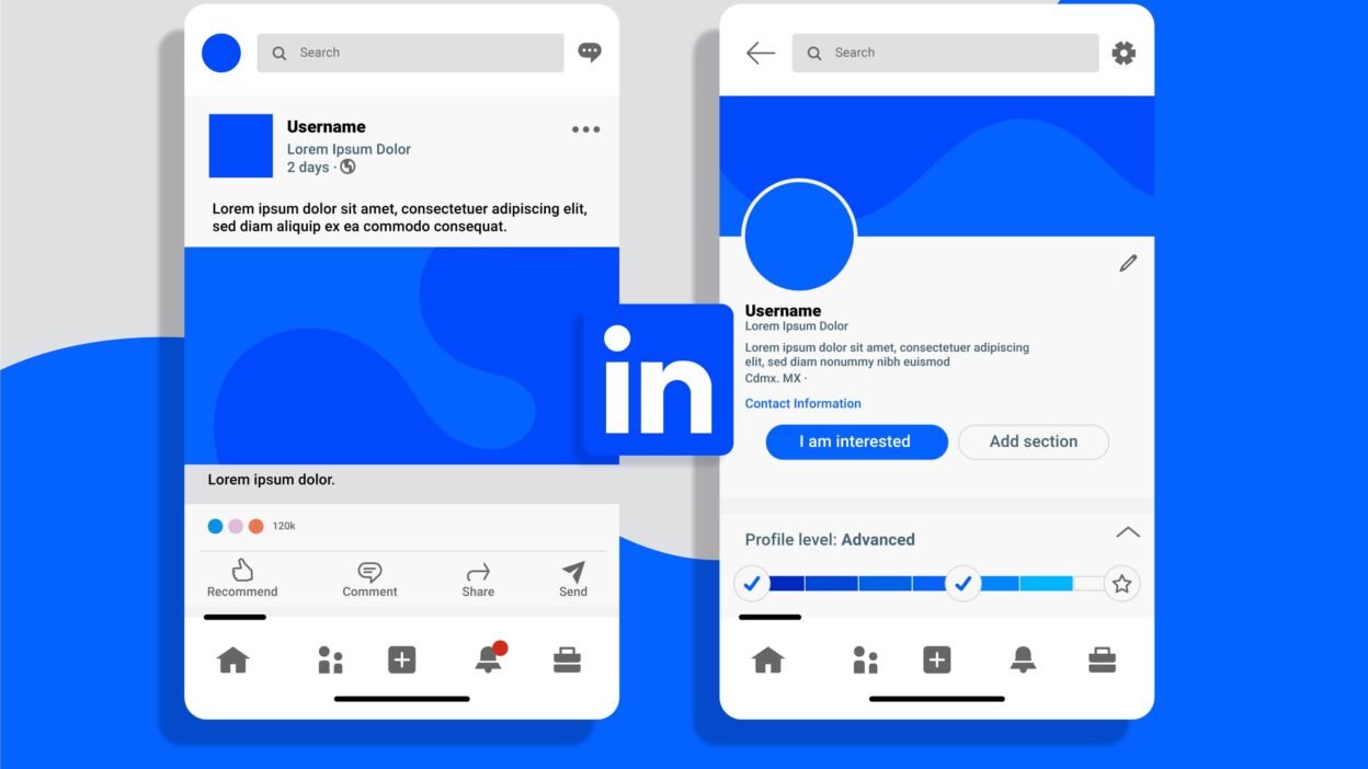 Screenshot of a LinkedIn ad featuring a professional business service with a call-to-action button and engagement metrics.