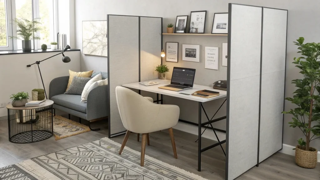 Contemporary home office space demonstrating flexible work-life integration design