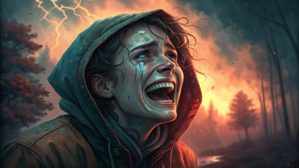 Person showing negative effects of positive thinking and toxic positivity