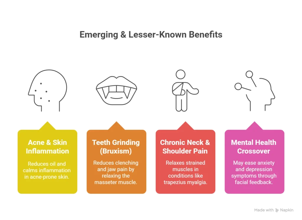 an illustration that shows the Emerging & Lesser-Known Benefits of botox.