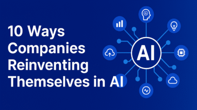 "Business leaders innovating with AI technology – 10 powerful ways companies reinventing themselves in AI to drive growth and innovation"
