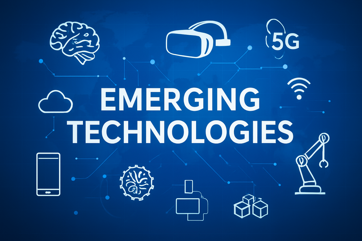 Top emerging technologies transforming the digital experience, including AI, IoT, AR/VR, and 5G.