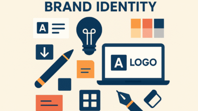 Professional branding elements showcasing Brand Identity development for businesses