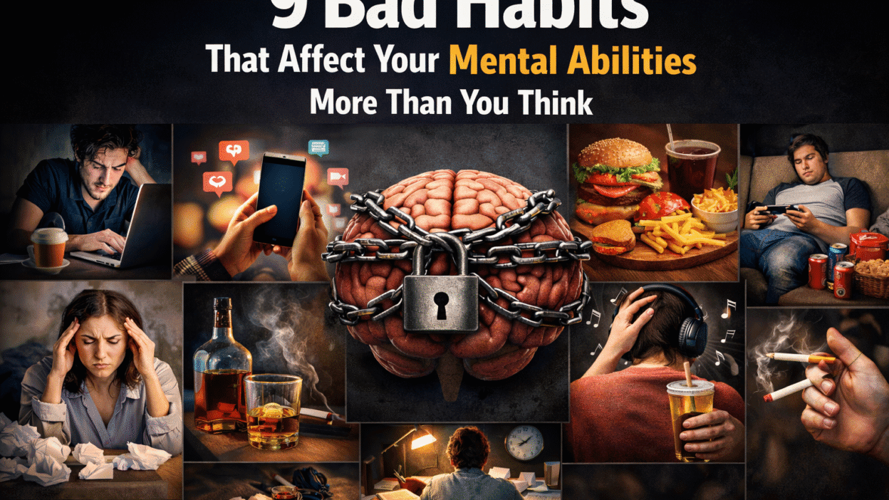 Mental abilities affected by 9 common bad habits